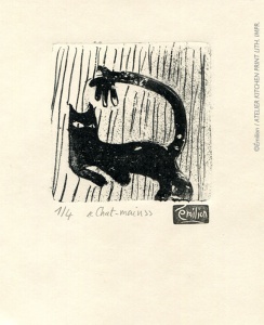 Petite Kitchen lithographie sur marbre - Atelier Kitchen Print