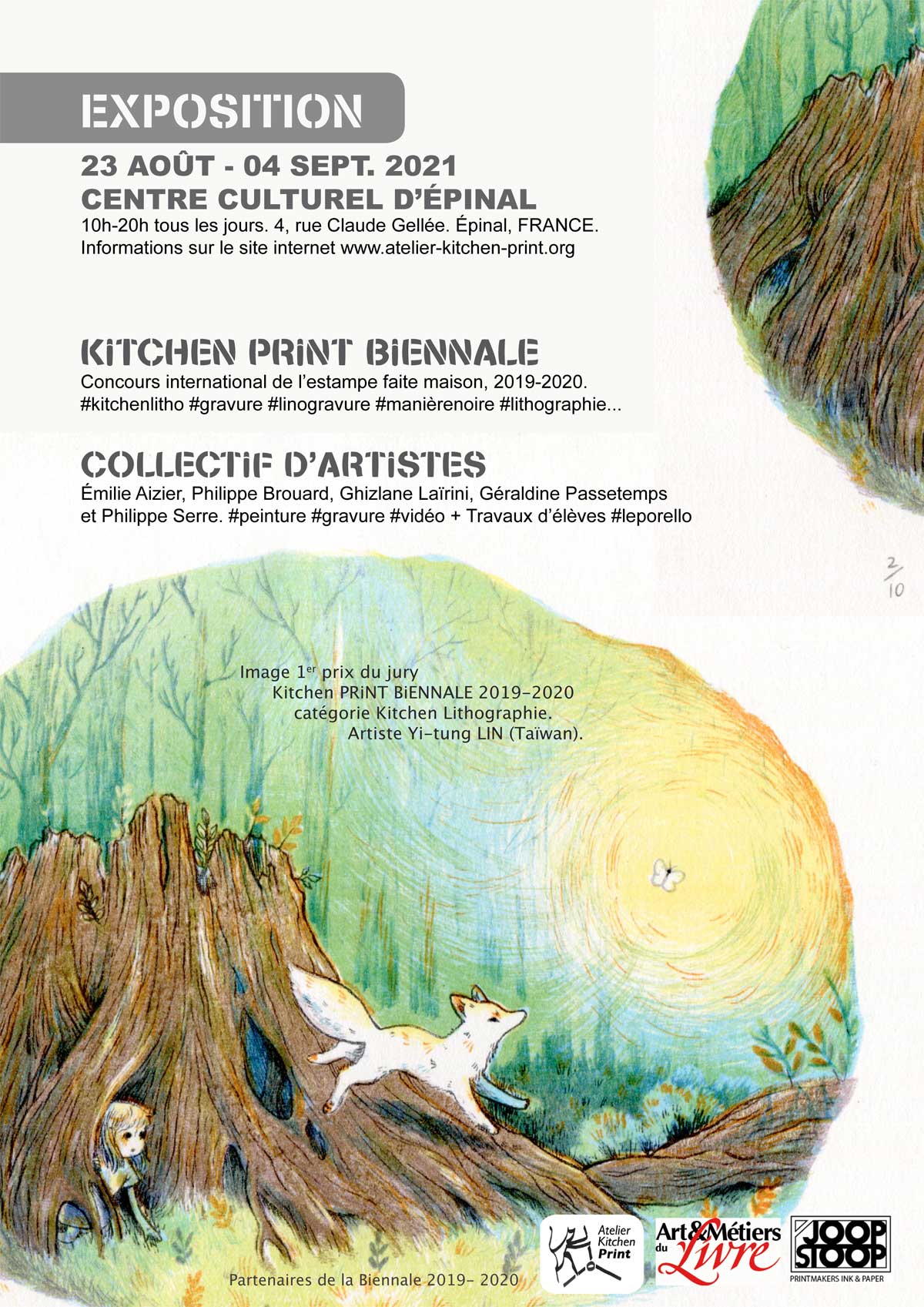 EXPOSITION KiTCHEN PRiNT BiENNALE, peintures & gravures de cinq artistes lorrains, livres d’artistes lycéens.