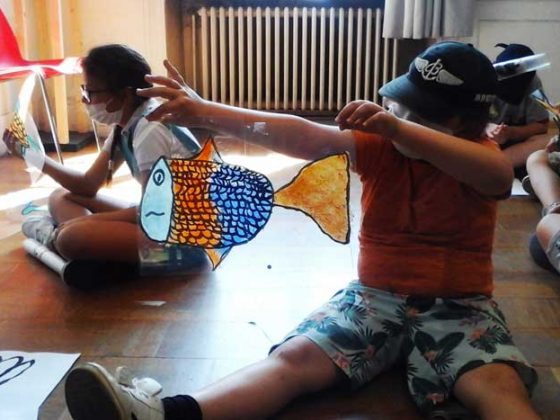 Préparation d’une vitrophanie avec des enfants pour la Fête des Images 2021 à Épinal – Article 1/2