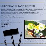 Certificat de participation à la Kitchen PRINT BIENNALE 2021-2022