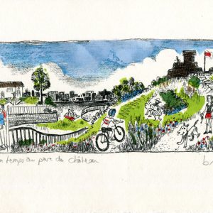 P. BROUARD, "Bon temps au parc du château".