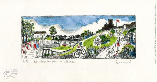 P. BROUARD, "Bon temps au parc du château".