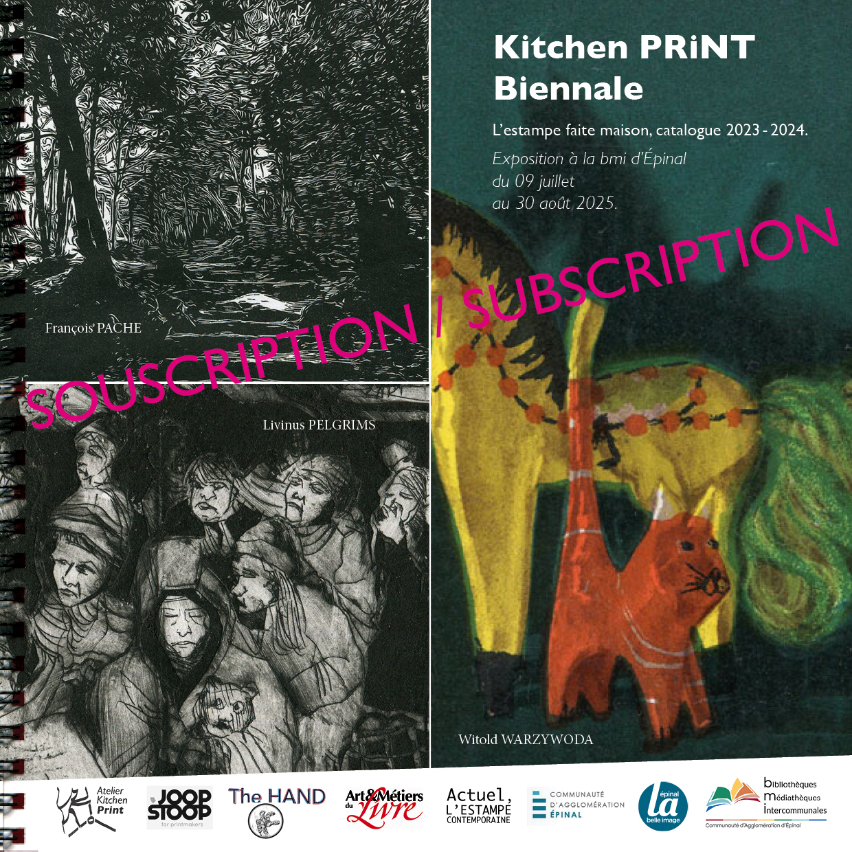 Appel à Souscription pour l’acquisition du catalogue d’exposition « Kitchen Print Biennale, exposition 2025 » !