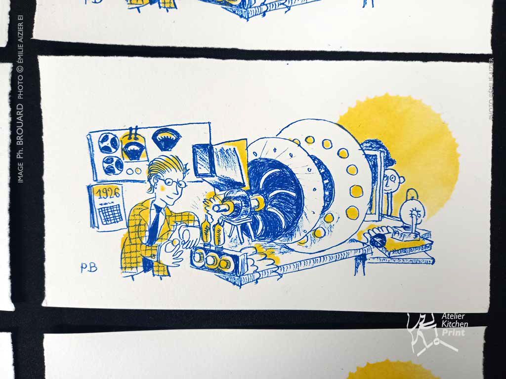 Nouvelle carte d&rsquo;art imprimée en Kitchen Litho et colorisée au pochoir en ce début d&rsquo;année 2026!