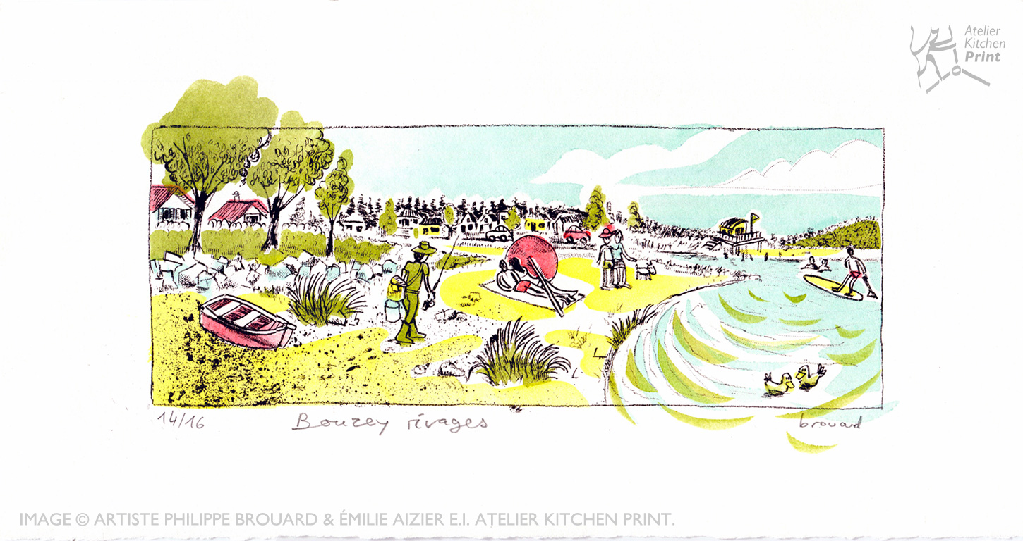Une nouvelle estampe « Bouzey rivages » éditée et imprimée à l&rsquo;atelier Kitchen PRINT