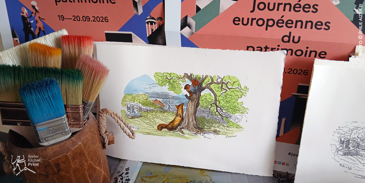 Retour sur les Journées Européennes du Patrimoine 2026, édition d&rsquo;art d&rsquo;une image de Gustave Doré en kitchen lithographie & au pochoir